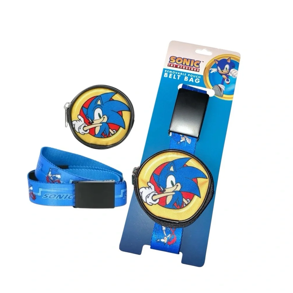 Sonic the Hedgehog Blue Kids Belt With Removable Bag